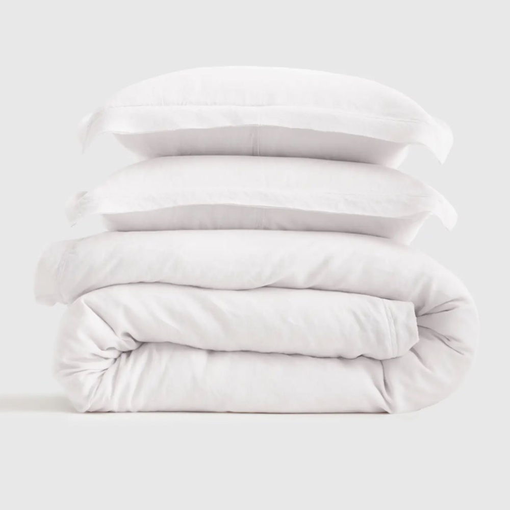 NEW! Quince Queen European Linen Double Flange Duvet Cover NWT